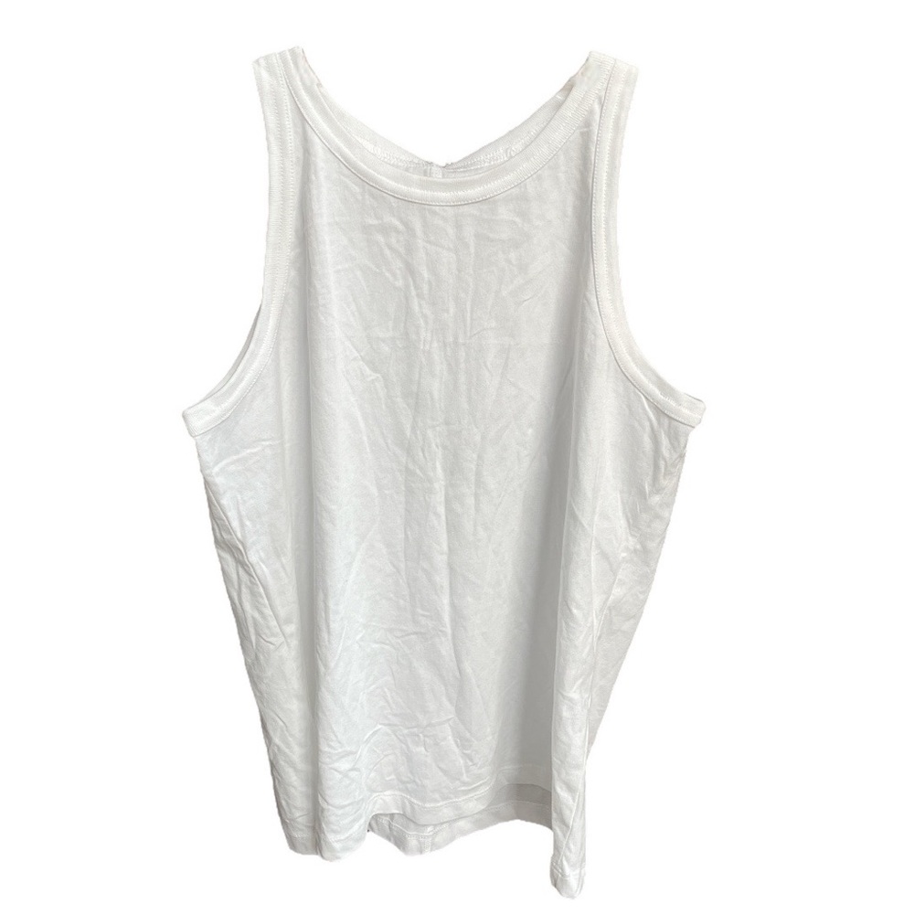Everlane The Organic Cotton Cutaway Tank Top White Size Small Large